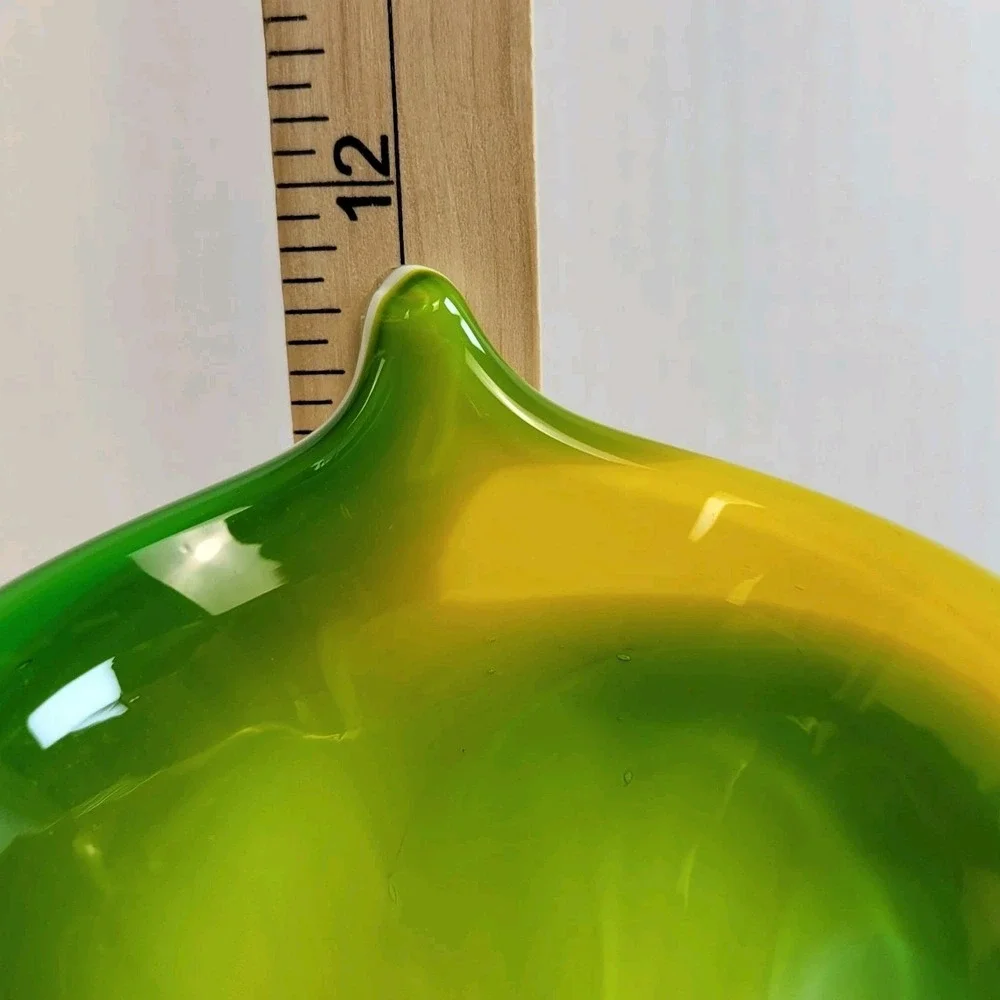 Vintage Pier 1 Jack-in-the-Pulpit Calla Lily Vase Hand Blown Art Glass MCM